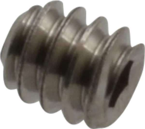 Value Collection - #4-40 UNC, 1/8" OAL, Cup Point Set Screw - Grade 18-8 Stainless Steel, 0.05" Key - Benchmark Tooling