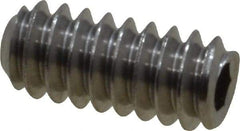 Value Collection - #4-40 UNC, 1/4" OAL, Cup Point Set Screw - Grade 18-8 Stainless Steel, 0.05" Key - Benchmark Tooling