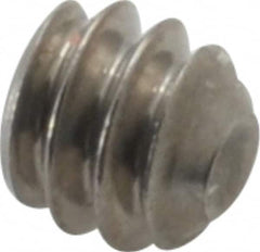Value Collection - #6-32 UNC, 1/8" OAL, Cup Point Set Screw - Grade 18-8 Stainless Steel, 1/16" Key - Benchmark Tooling