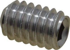 Value Collection - #8-32 UNC, 1/4" OAL, Cup Point Set Screw - Grade 18-8 Stainless Steel, 5/64" Key - Benchmark Tooling