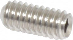 Value Collection - #8-32 UNC, 3/8" OAL, Cup Point Set Screw - Grade 18-8 Stainless Steel, 5/64" Key - Benchmark Tooling