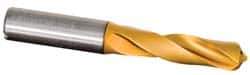 Kennametal - 0.262" 135° Solid Carbide Jobber Drill - TiAlN Finish, Right Hand Cut, Spiral Flute, Straight Shank, 3.58" OAL, Standard Point - Benchmark Tooling