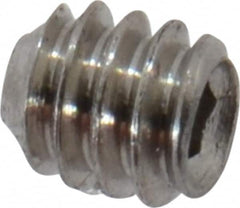 Value Collection - #0-80 UNF, 1/16" OAL, Cup Point Set Screw - Grade 18-8 Stainless Steel, 0.028" Key - Benchmark Tooling