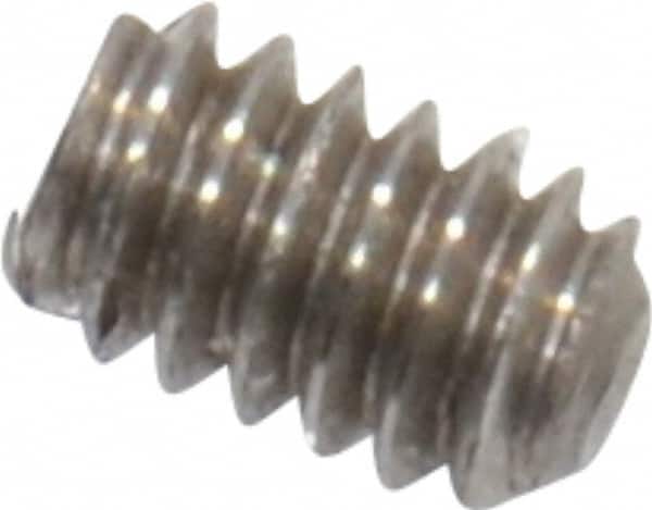 Value Collection - #0-80 UNF, 3/32" OAL, Cup Point Set Screw - Grade 18-8 Stainless Steel, 0.028" Key - Benchmark Tooling