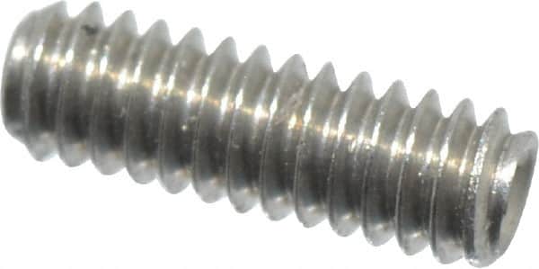 Value Collection - #0-80 UNF, 3/16" OAL, Cup Point Set Screw - Grade 18-8 Stainless Steel, 0.028" Key - Benchmark Tooling