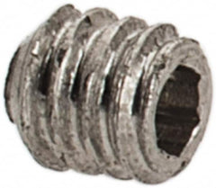Value Collection - #1-72 UNF, 1/16" OAL, Cup Point Set Screw - Grade 18-8 Stainless Steel, 0.035" Key - Benchmark Tooling