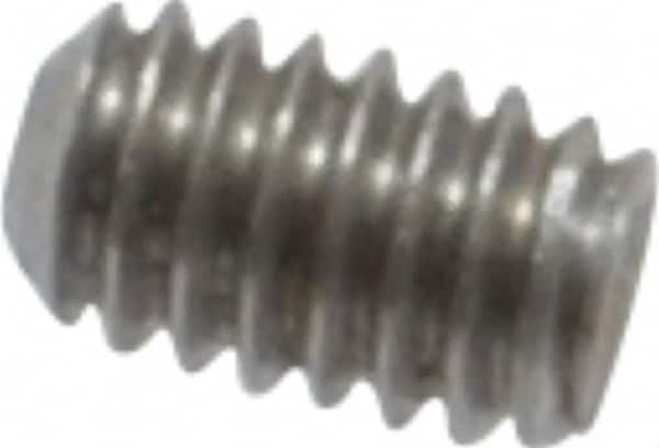 Value Collection - #1-72 UNF, 1/8" OAL, Cup Point Set Screw - Grade 18-8 Stainless Steel, 0.035" Key - Benchmark Tooling