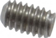 Value Collection - #1-72 UNF, 1/8" OAL, Cup Point Set Screw - Grade 18-8 Stainless Steel, 0.035" Key - Benchmark Tooling