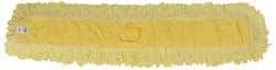 Rubbermaid - 48" Long x 5" Wide Yarn Blend Dust Mop Head - Envelope Connection, Yellow, Looped Head - Benchmark Tooling