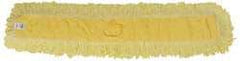 Rubbermaid - 48" Long x 5" Wide Yarn Blend Dust Mop Head - Envelope Connection, Yellow, Looped Head - Benchmark Tooling