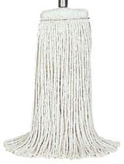 Rubbermaid - White Head Band, Large Rayon Cut End Mop Head - 4 Ply, Screw On Connection, Use for Finishing - Benchmark Tooling