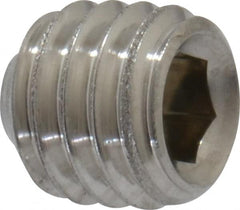Value Collection - #10-32 UNF, 3/16" OAL, Cup Point Set Screw - Grade 18-8 Stainless Steel, 3/32" Key - Benchmark Tooling