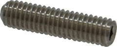 Value Collection - #10-32 UNF, 3/4" OAL, Cup Point Set Screw - Grade 18-8 Stainless Steel, 3/32" Key - Benchmark Tooling