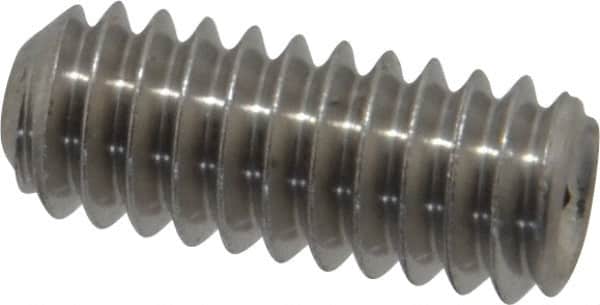 Value Collection - 1/4-20 UNC, 5/8" OAL, Cup Point Set Screw - Grade 18-8 Stainless Steel, 1/8" Key - Benchmark Tooling