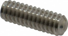 Value Collection - 1/4-20 UNC, 3/4" OAL, Cup Point Set Screw - Grade 18-8 Stainless Steel, 1/8" Key - Benchmark Tooling