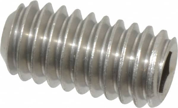 Value Collection - 5/16-18 UNC, 5/8" OAL, Cup Point Set Screw - Grade 18-8 Stainless Steel, 3/32" Key - Benchmark Tooling