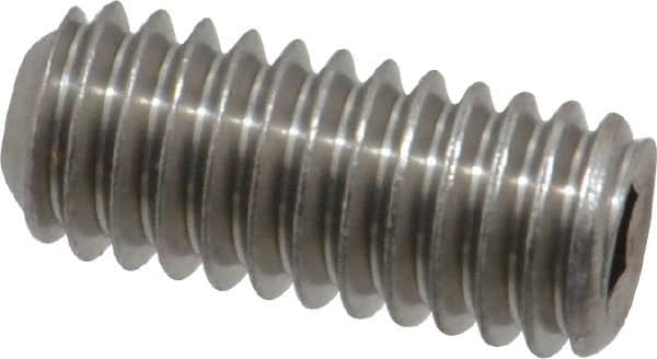 Value Collection - 5/16-18 UNC, 3/4" OAL, Cup Point Set Screw - Grade 18-8 Stainless Steel, 3/32" Key - Benchmark Tooling
