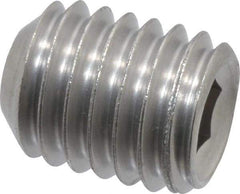 Value Collection - 1/2-13 UNC, 5/8" OAL, Cup Point Set Screw - Grade 18-8 Stainless Steel, 1/4" Key - Benchmark Tooling