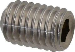 Value Collection - 1/2-13 UNC, 3/4" OAL, Cup Point Set Screw - Grade 18-8 Stainless Steel, 1/4" Key - Benchmark Tooling