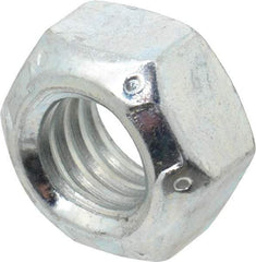 Value Collection - 7/16-14 UNC Grade C Hex Lock Nut with Distorted Thread - 11/16" Width Across Flats, 3/8" High, Cadmium Clear-Plated Finish - Benchmark Tooling