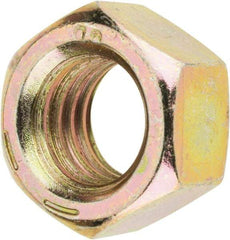 Value Collection - 1/2-13 UNC Steel Right Hand Hex Nut - 3/4" Across Flats, 7/16" High, Zinc Yellow Dichromate Finish - Benchmark Tooling