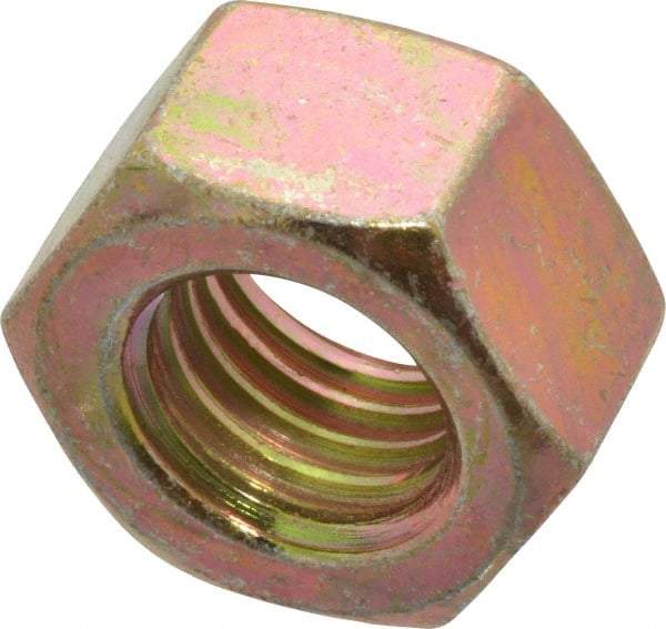 Value Collection - 5/8-11 UNC Steel Right Hand Hex Nut - 15/16" Across Flats, 35/64" High, Zinc Yellow Dichromate Finish - Benchmark Tooling