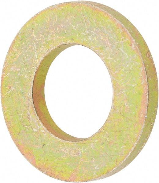 Value Collection - 5/16" Screw, Grade 8 Steel SAE Flat Washer - 11/32" ID x 11/16" OD, 1/16" Thick, Zinc Yellow Dichromate Finish - Benchmark Tooling