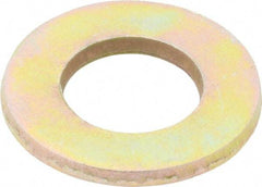Value Collection - 1/2" Screw, Grade 8 Steel SAE Flat Washer - 17/32" ID x 1-1/16" OD, 3/32" Thick, Zinc Yellow Dichromate Finish - Benchmark Tooling