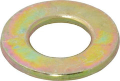 Value Collection - 5/8" Screw, Grade 8 Steel SAE Flat Washer - 21/32" ID x 1-5/16" OD, 3/32" Thick, Zinc Yellow Dichromate Finish - Benchmark Tooling