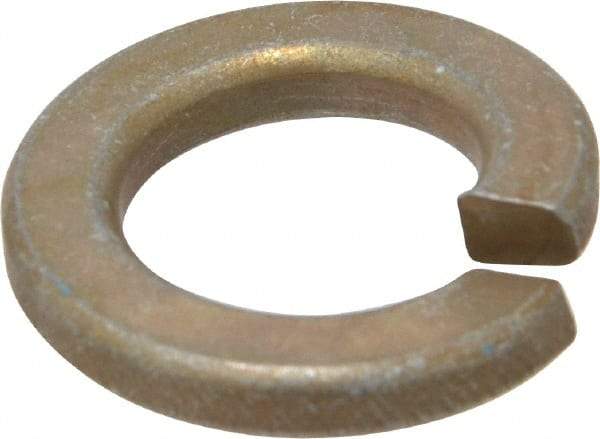 Value Collection - 9/16", 0.564" ID, 0.141" Thick Split Lock Washer - Grade 8 Steel, Zinc Yellow Dichromate Finish, 0.564" Min ID, 0.574" Max ID, 0.965" Max OD - Benchmark Tooling