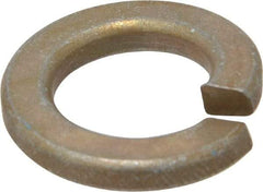 Value Collection - 9/16", 0.564" ID, 0.141" Thick Split Lock Washer - Grade 8 Steel, Zinc Yellow Dichromate Finish, 0.564" Min ID, 0.574" Max ID, 0.965" Max OD - Benchmark Tooling