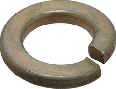 Value Collection - 5/8", 0.628" ID, 0.156" Thick Split Lock Washer - Grade 8 Steel, Zinc Yellow Dichromate Finish, 0.628" Min ID, 0.641" Max ID, 1.073" Max OD - Benchmark Tooling