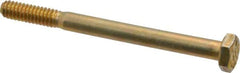 Made in USA - 1/4-20 UNC, 3" Length Under Head Hex Head Cap Screw - Partially Threaded, Grade 8 Alloy Steel, Zinc Yellow Dichromate Finish, 7/16" Hex - Benchmark Tooling