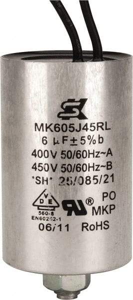 EBM Papst - 6 Microfarad Rating, Plastic, Blower Capacitor - -25 to 85°C, Square Configuration - Benchmark Tooling