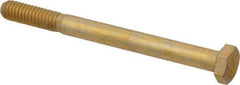 Made in USA - 5/16-18 UNC, 3-1/2" Length Under Head Hex Head Cap Screw - Partially Threaded, Grade 8 Alloy Steel, Zinc Yellow Dichromate Finish, 1/2" Hex - Benchmark Tooling