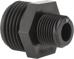 Green Leaf - 3/4 MGHT & 3/8 MPT Garden Hose Adapter - Polypropylene, Male Hose to Male Pipe Connector - Benchmark Tooling