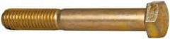 Made in USA - 1/2-13 UNC, 3-1/2" Length Under Head Hex Head Cap Screw - Partially Threaded, Grade 8 Alloy Steel, Zinc Yellow Dichromate Finish, 3/4" Hex - Benchmark Tooling