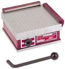 Suburban Tool - Standard Pole Square Permanent Magnetic Block Chuck - 6" Long x 6" Wide x 2-5/8" High, Ceramic - Benchmark Tooling