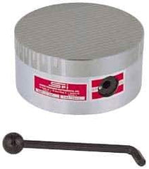 Suburban Tool - Fine Pole Round Permanent Magnetic Rotary Chuck - 6-1/4" Wide x 2-15/16" High, Ceramic - Benchmark Tooling