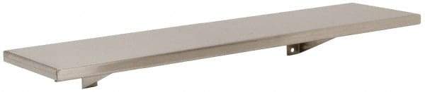 Made in USA - Stainless Steel Washroom Shelf - 24" Long x 6" Wide x 1/2" Deep - Benchmark Tooling