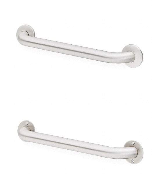 Bradley - Washroom Partition Stainless Steel Grab Bar - 36 Inch Long, Compatible with Shower and Toilet Stalls - Benchmark Tooling