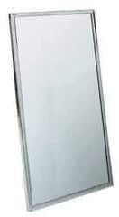 Bradley - 24 Inch Wide x 36 Inch High, Theft Resistant Rectangular Glass Washroom Mirror - Stainless Steel Frame - Benchmark Tooling