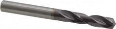 Guhring - 5/16" 140° Spiral Flute Solid Carbide Screw Machine Drill Bit - FIREX Finish, Right Hand Cut, 41mm Flute Length, 79mm OAL, SU Point, Straight Shank - Benchmark Tooling