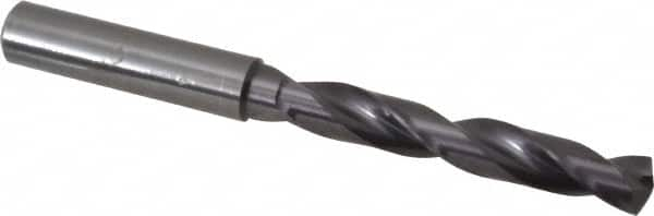 Guhring - 0.3465" 140° Solid Carbide Jobber Drill - FIREX Finish, Right Hand Cut, Spiral Flute, Straight Shank, 103mm OAL, SU Point - Benchmark Tooling