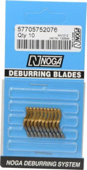 Noga - N1 Right-Handed High Speed Steel Deburring Swivel Blade - Use on Cross Hole, Hole Edge & Straight Edge Surfaces - Benchmark Tooling