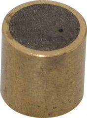 Mag-Mate - 3/8" Diam x 3/8" High, 2-1/2 Lb Average Pull Force, 5 Lb Max Pull Force, Neodymium Rare Earth Shielded Magnet - Brass Shield, 0.032" Shielding Wall Thickness - Benchmark Tooling