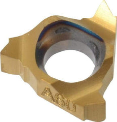 Carmex - 06IR Internal Right Hand 48-20 Partial Profile 60° Laydown Threading Insert - Grade BXC, TiN Coated Carbide - Benchmark Tooling