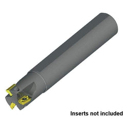 Kennametal - 1" Cut Diam, 1" Shank Diam, 8" OAL, Indexable Square Shoulder End Mill - Cylindrical Shank, 0° Lead Angle - Benchmark Tooling