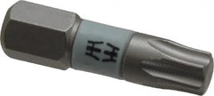 Wera - 1/4" Drive T30 Torx Screwdriver Bit - 1" OAL, Insert Bit - Benchmark Tooling