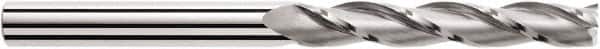 SGS - 18mm, 75mm LOC, 18mm Shank Diam, 150mm OAL, 3 Flute, Solid Carbide Square End Mill - Single End, Uncoated, Spiral Flute, 30° Helix, Centercutting, Right Hand Cut, Right Hand Flute, Series 5XLM - Benchmark Tooling
